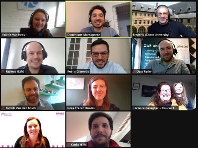 Screenshot of the meeting videocall.
