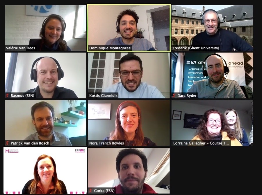 Screenshot of the meeting videocall.